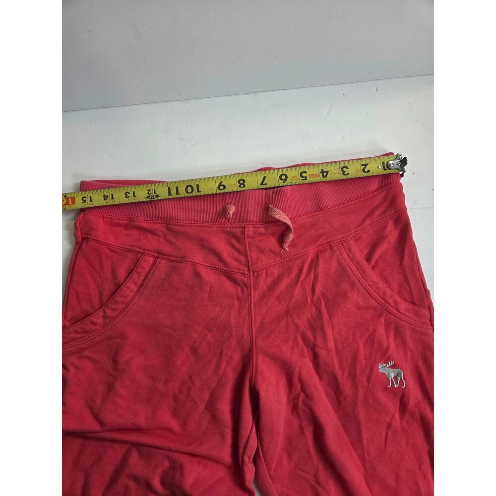 Abercrombie and Fitch Y2k Crop Embroidered Sweat Pants Pink Large - Picture 5 of 9
